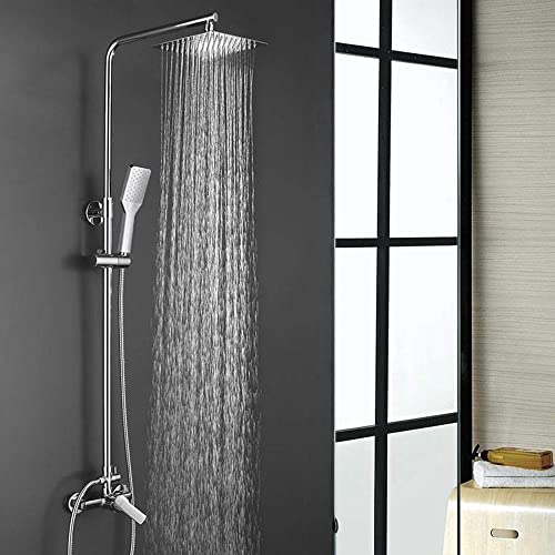 Kibath L424221 Columna monomando Modelo SIO Tubo redondo extensible regulable en altura de 80 a 120 cm.  Incluye una teleducha de forma cuadrada y un cabezal de ducha.  Repuestos garantizados, cromo brillo