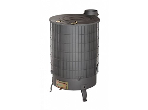 WOLFPACK PROFESSIONAL LINE 22021238 Estufa de chapa mixta nº2 con salida vertical, negra