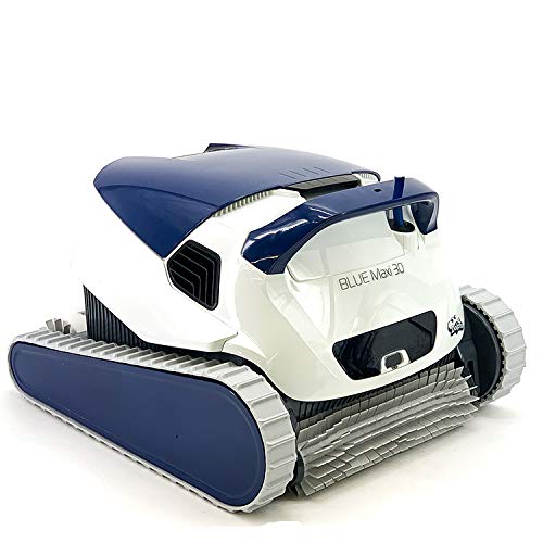Robot limpiafondos automático - Cubre hasta 12 m - Limpia fondo, paredes y línea de agua - Portátil y ligero - Accesorios para piscinas - 2 años de garantía - Dolphin Blue Maxi 30 - Maytronics