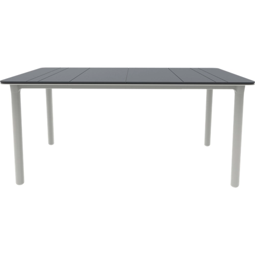 Mesa de jardín de resina blanca 90x74x160 cms