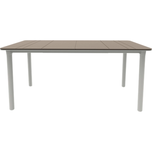 Mesa de jardín de resina blanca 90x74x160 cms