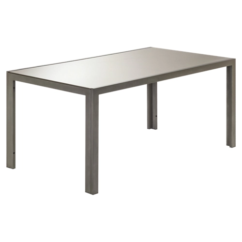 Mesa de jardín Lyra aluminio marrón 90x74x160 cm