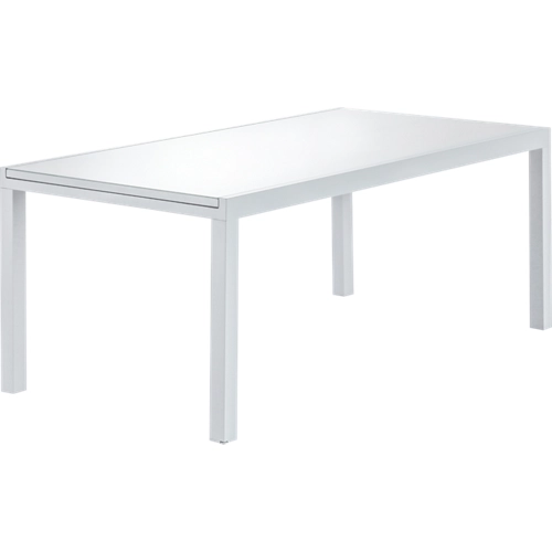 Mesa extensible en aluminio gris Lyra 75x180/260 cm
