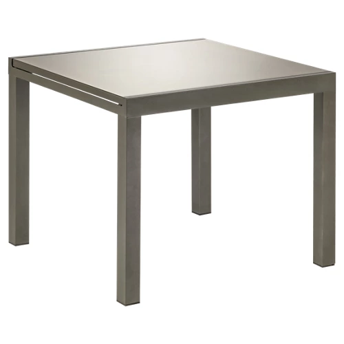 Mesa extensible Lyra aluminio marrón 75x90/160 cm