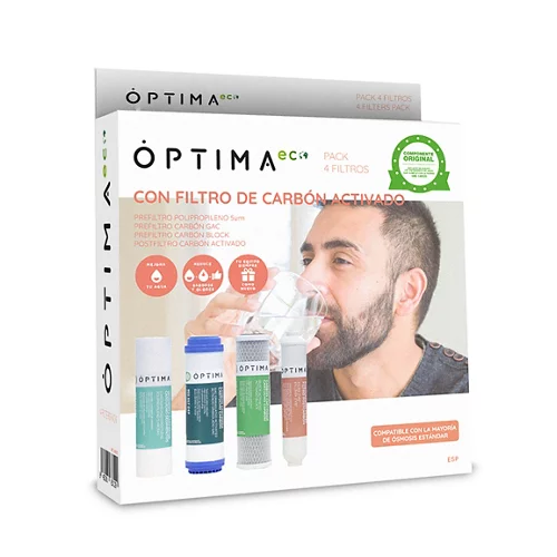 Pack de 4 filtros eco óptimos con filtro de carbón online