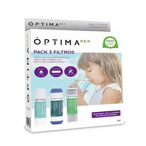 Pack de 3 filtros de ósmosis en 5 pasos 