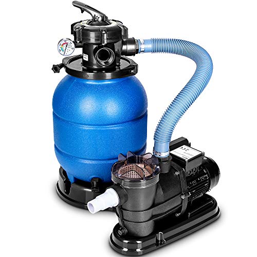 Purificador de agua tillvex Blue Pool 10 m³ / h - 5 funciones de filtro - bomba de filtro de arena con válvula
