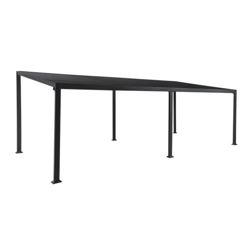 Pérgola de aluminio gris londres antracita 7.135x2.56x3 m