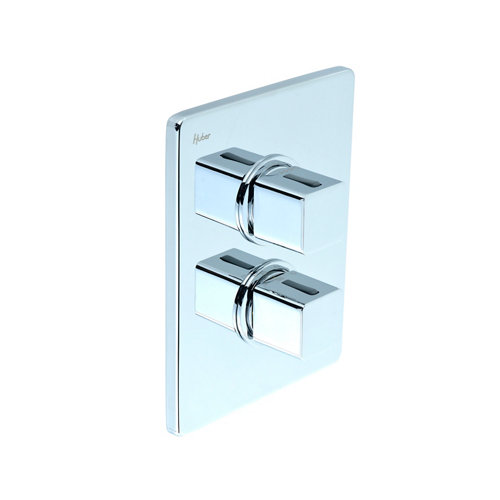 Grifo de ducha termostático de cromo cúbico Huber
