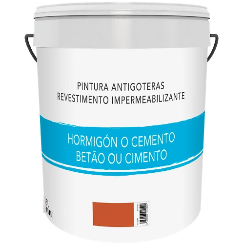 Pintura impermeable antigoteo terracota 15l