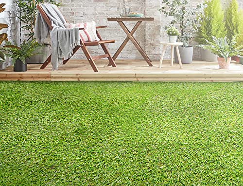 LUCATEX - GUIMARAS césped artificial enrollable 2x5 metros - altura 20mm - alta densidad - calidad profesional - ideal para exterior, piscinas, terrazas, jardines, ideal para mascotas - fácil instalación