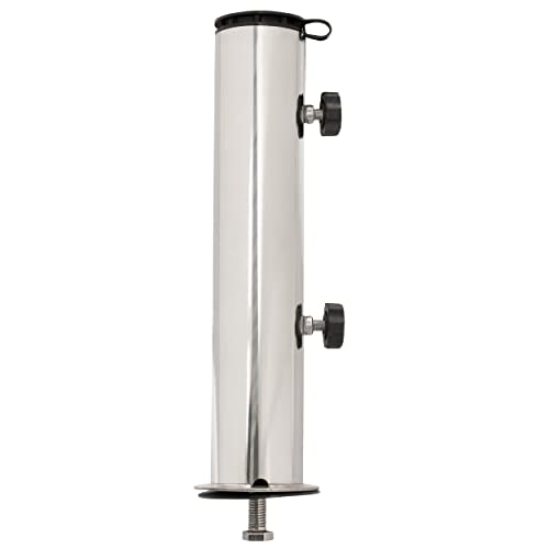osoltus Tubo de soporte universal de acero inoxidable para parasoles de granito, 30/40 kg