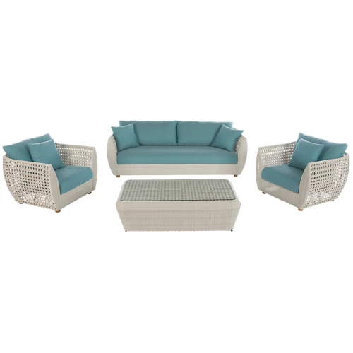 Conjunto de muebles de ratán sintético para exterior voyage para 5 personas