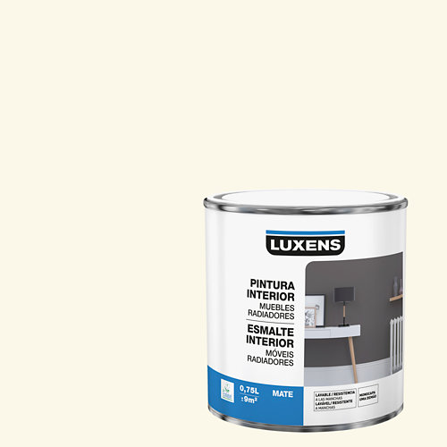 Esmalte interior para muebles y radiadores mate luxens 750 ml crema 5