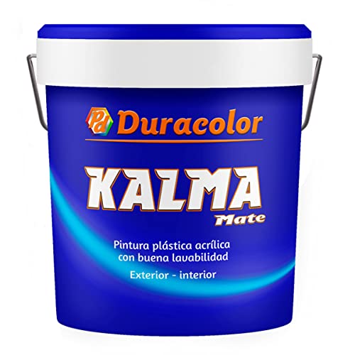 Pintura mate Kalma - Color blanco - 15 litros - Pintura plástica acrílica textura lisa con acabado mate - Aplicación exterior e interior - Duracolor