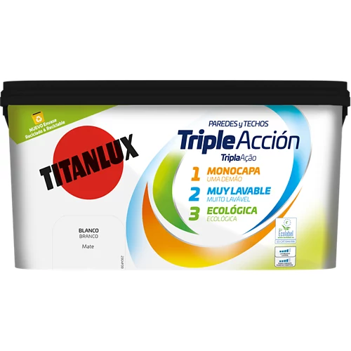 Pintura blanca triple acción Titaniumlux 4l