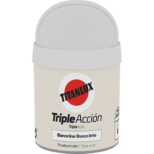 Pintura tester titanio triple acción 75ml en color blanco