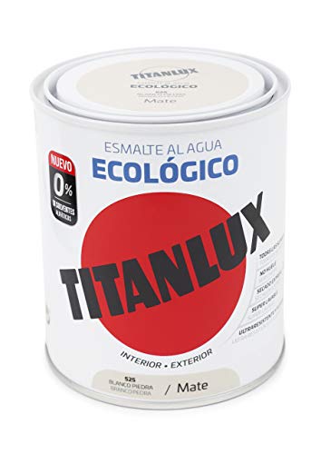 Titanlux - Email Eco, piedra blanca mate, 750ML (ref. 02T052534)