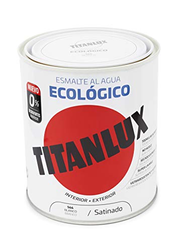 Titanlux - Esmalte al agua santificada ecológica, Blanco, 750ML (ref. 01T056634)