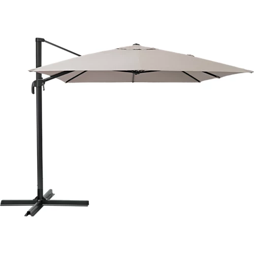 Sombrilla excéntrica fabricada en material aluminio frita aura 281x386,5 cm