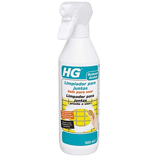 HG Detergente para juntas listo para usar, elimina la suciedad y las manchas entre alicatados y suelos de baños o cocinas, entre otros (spray de 500 ml) - 591050130