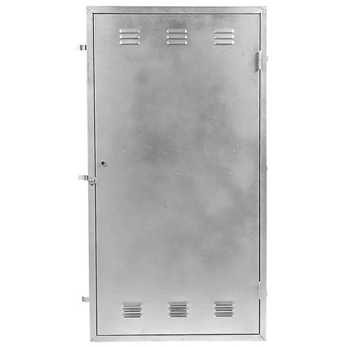 Puerta registradora eléctrica acero galvanizado 76x126cm