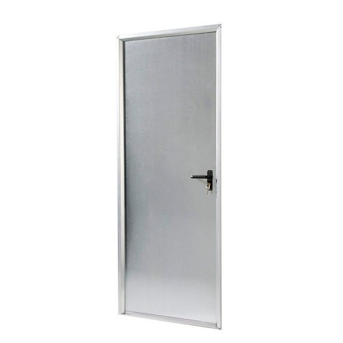 Puerta de servicio acero galvanizado / acero galvanizado 200x79 cm