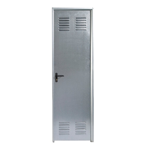 Puerta de servicio derecha acero galvanizado / acero galvanizado 200x79 cm