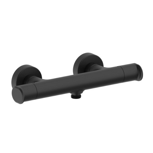 Grifo de ducha termostático huber levity negro mate