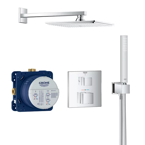 Grifo de ducha cromado termostático empotrado Grohe grotherm