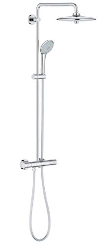 Grohe 27296002 Euphoria 260 - Sistema de ducha termostático, rociador de ducha de tres chorros de 260 mm y teleducha de tres chorros de 110 mm