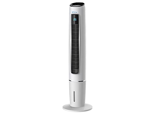 Climatizador evaporador de muy bajo consumo en forma de torre