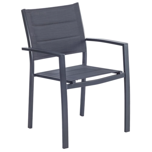 Asiento exterior fabricado en material de aluminio gris orion beta