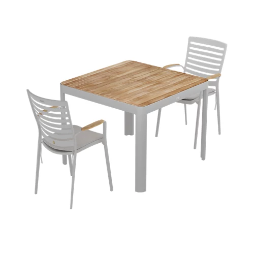 Juego de muebles de exterior de teca Portals para 4 personas