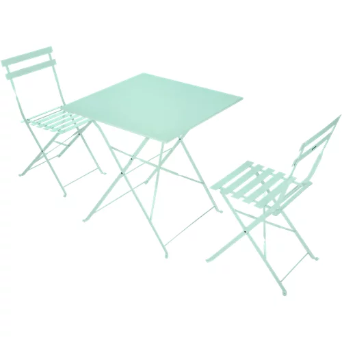 Conjunto de muebles de terraza de acero Flora para 2 personas