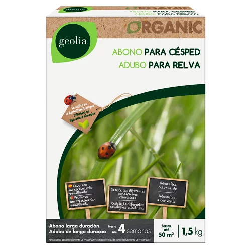 Fertilizante para césped de uso ecológico Geolia 1,5 kg