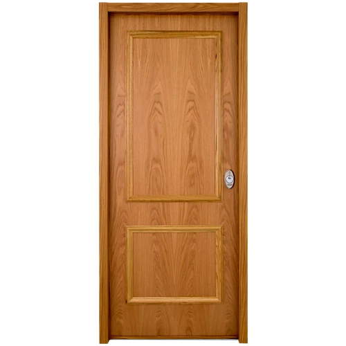 Puerta de entrada blindada serie V 2 cuadrada izquierda roble / blanco 89x206cm