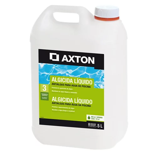 Algicida liquido para piscinas axton en caja de 5l
