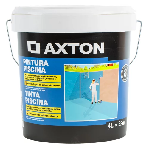 Pintura para piscinas de agua azul axton 4l