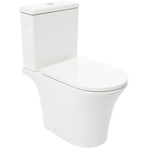 Set de inodoro Sensea lisso con doble salida con tapa acolchada