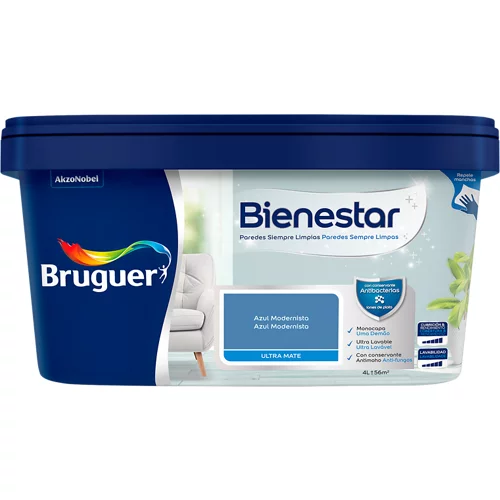 Bienestar cuadro bruger 4l azul modernista