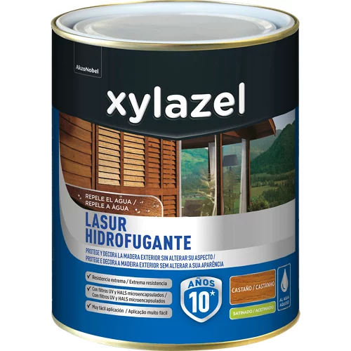 Protector hidrófugo madera satinada Xylazel 2,5 l castaño