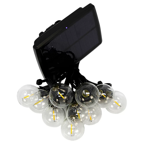 Guirnalda solar de 10 luces boreales de 6,1m y 2700k