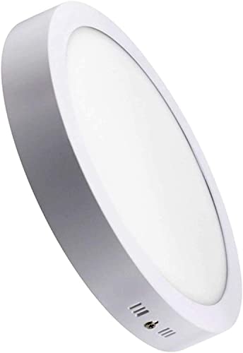 ARIES PLUS Plafón LED circular de 2400 Lúmenes IP20 · 20W 6000K Downlight LED de luz blanca fría con superficie redonda · Dimensiones: 210mmØ · CE A++