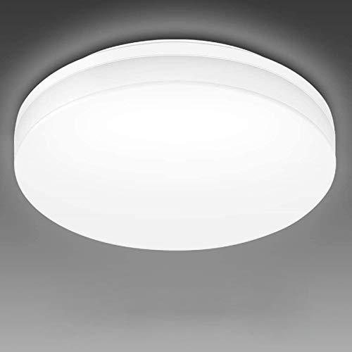 Luz de techo LED LE 15W, Luz de techo para baño IP54 Impermeable Super brillante 1500LM 5000k Equivalente a 100W Luz de techo LED incandescente Luz de techo blanca fría para baño, cocina, balcón