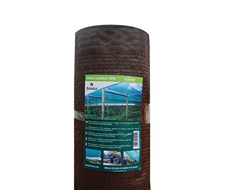 flonatur Red de ocultación de jardín marrón, 2x10m, red de sombra 90%, red de jardín verde y marrón, diferentes tamaños