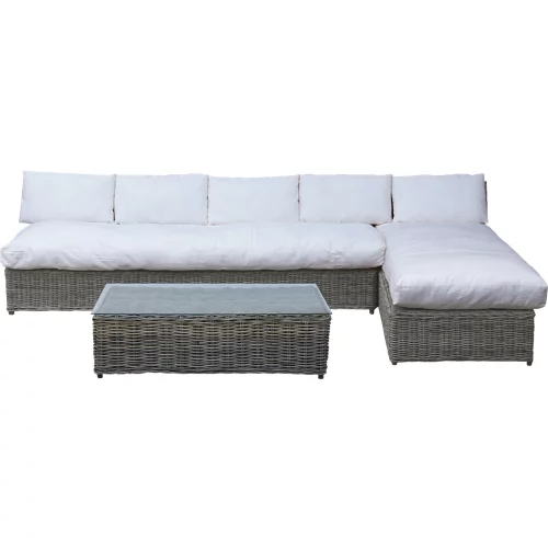 Conjunto de muebles de exterior de aluminio Koboo para 6 personas