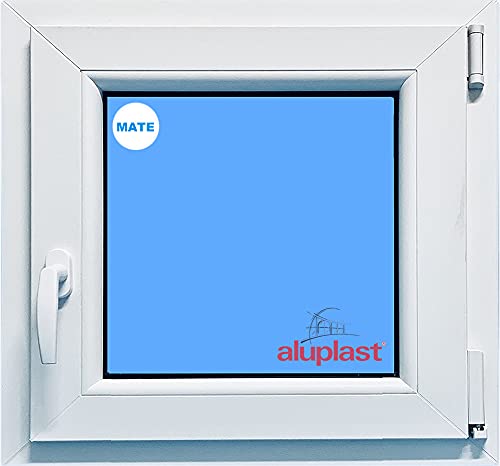 (V21M) Ventana de PVC 600x600 recta, inclinada y girada, practicamente mate