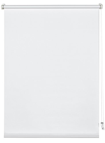 Deco Company 23-1013 Estor enrollable con clips, opaco, todos los accesorios de montaje incluidos, blanco, 40 x 150 cm (lxh)