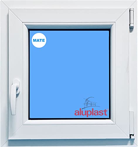 ECO-BLUE PDL216 (V01M) Ventana baño PVC 500x600 Giratorio Derecha Climalit Mate, Blanco, 50x60 cm (Pack de 1)